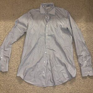 suit supply long sleeve pin striped shirt